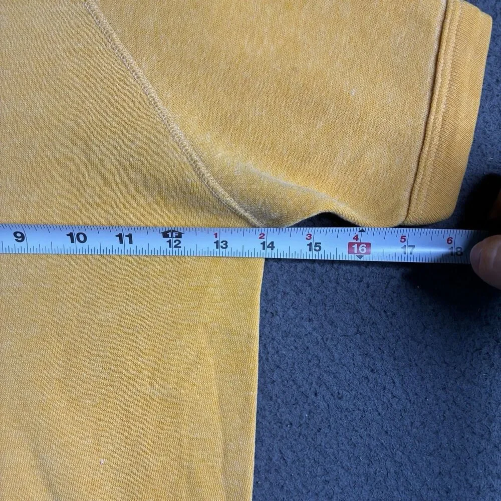 Vintage 60s Penney's Short Sleeve Sweatshirt Gold Yellow Raglan Kids Youth Small